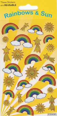 Rainbows and Sun Stickers (£1.50)