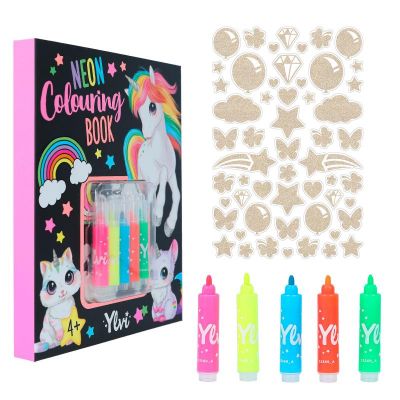 Image 2 of Ylvi Neon Colouring Book Set was £14.99 (£12.99)