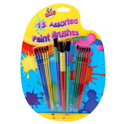 Assorted Paint Brushes - Pack Of 15 (£2.99)