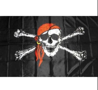 Image 2 of PIRATE FLAG JOLLY ROGER 5FTx3FT (£5.99)