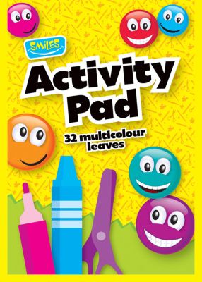 Smiles A4 Activity Pad Multi Coloured Pages (£2.99)