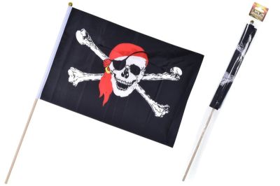 Pirate Hand Flag & Stick4   46 X 30Cm Pirate Hand Flag & Stick (£1.99)