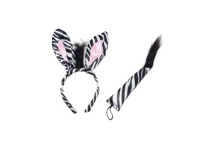 Headband Zebra Ears Aliceband and Tail Set - Was £5.99 (£3.99)